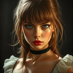 a high fashion studio stunning backlit sullen portrait of frowning anime girl, painting by gaston bussiere, craig mullins, j. c. leyendecker