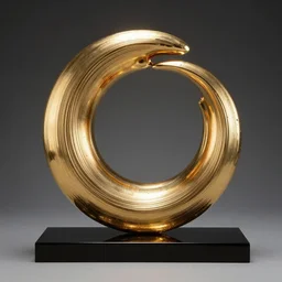 of award winning glass sculptures, creations gold