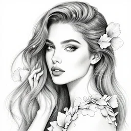 the portrait of an absurdly beautiful, graceful, elegant woman made of petals, an ultrafine detailed illustration by vania zouravliov, rossdraws, irakli nadar, intricate linework, bright colors, final fantasy, behance contest winner, angular, unreal engine 5 highly rendered, global illumination, radiant light, detailed and intricate environment