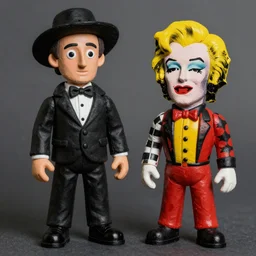 pablo picasso cosplay andy warhol, stop motion vinyl action figure, plastic, toy, butcher billy style