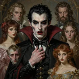 portrait painting of joseph quinn as a vampire, ultra realistic, concept art, intricate details, eerie, highly detailed, photorealistic, octane render, 8 k, unreal engine. art by artgerm and greg rutkowski and charlie bowater and magali villeneuve and alphonse mucha