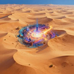the spectacular multiverse in the desert, equirectangular projection, painterly, artstation, digital painting, 8k