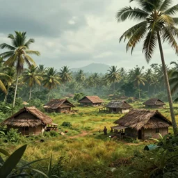 post apocalyptic kerala village, cinematic, trending on art station, 4k