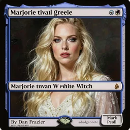marjorie taylor greene, white witch, magic the gathering, by dan frazier, by mark poole