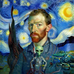 symmetry!! mark zuckerberg van gogh portrait of an alien astronaut, stilish, colorful, angular, highly detailed, dynamic lighting, digital art, digital painting, artstation, terence nielsen, sharp focus, illustration, art by artgerm and greg rutkowski and moebius, 8 k