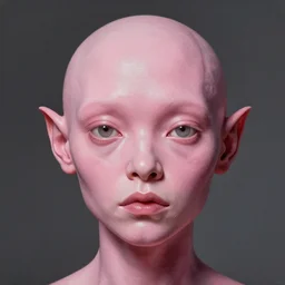 a professional face portrait of a light matte and sticky pink strange creature from the thing movie and alien movie and bogdanov, hight detailed painting by dani diamond, greg rutkowski and ilya repin, peter mohrbacher, joseph christian leyendecker, nice studio lighting, smooth tiny details, soft and clear shadows, low contrast, fashion photograhy, perfect