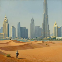 “ the fall of dubai, in the style of thomas cole ”