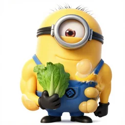 muscular minion, holding vegeta crying