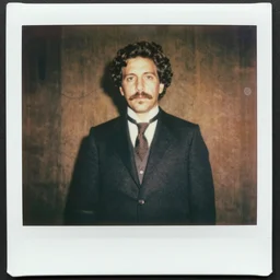 a polaroid style historical photo of Carrot Top from 1904