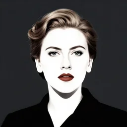 face icon stylized minimalist young soviet russian bolshevik leader nadezhda konstantinovna krupskaya played by scarlett johansson, loftis, cory behance hd by jesper ejsing, by rhads, makoto shinkai and lois van baarle, ilya kuvshinov, rossdraws global illumination