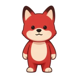 cartoony anthropomorphic red dog fursona streamer