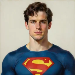 a handsome man. he is a superhero, dressed as a superhero. clean elegant painting, beautiful detailed face. by artgerm and greg rutkowski and alphonse mucha