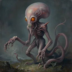 a surreal painting of a shoggoth, by octavio ocampo, highly detailed, sharp focus