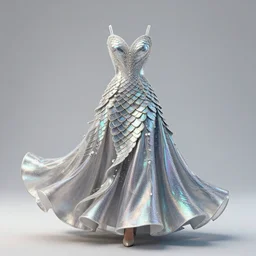 ballroom dress, studio lighting, iridescent, scales : ornate, dynamic, particulate, intricate, elegant, highly detailed, centered, artstation, smooth, sharp focus, octane render
