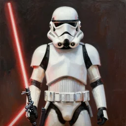 star wars but oil painting