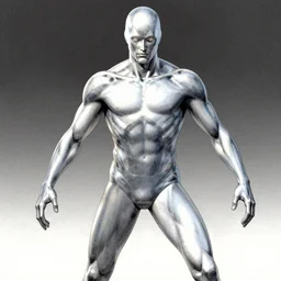 dreams of silver surfer, manga, in style of robert mapplethorpe