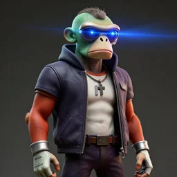 if x - men cyclops was a bored ape with laser eyes, 4 k, hyperreal, octane render