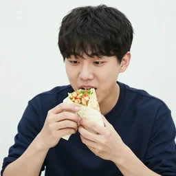 moon jae - in eating a burrito,