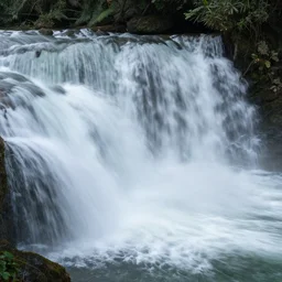 A river flowing with waterfall, 30 second shutter speed