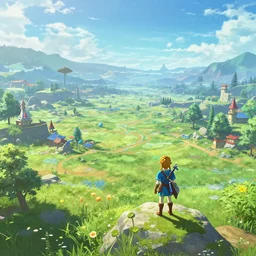 8 k detailed landscape of termina field from the legend of zelda majoras mask