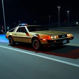 a single delorean, 1 9 6 9 dodge charger and time machine hybrid, dslr