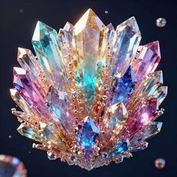 a hyperdetailed maximalist intricate artwork of all shiny colorful crystals of the planet together. beautiful polished shiny 8 k 3 d gigapixel render. unreal engine. 1 0 0 0 0 colorful beautifully cutted gems