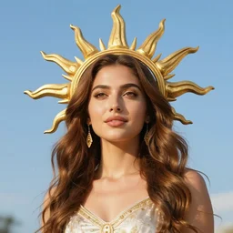 sunshine goddess with a sun crown