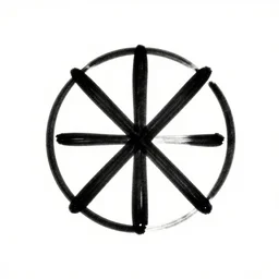 focus on art, ancient symbol on perfect clean black background, proto indo european symbolism, hand drawn emblem of old luck, trending on artstation, stock photo textures, clean design, vector art, amazing symbol, illustrator,