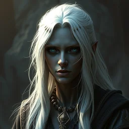 black skin white hair wise immortal female wizard, realistic shaded lighting poster by craig mallismo, artgerm, jeremy lipkin and michael garmash, unreal engine, radiant light, detailed and intricate environment, digital art, art station trends