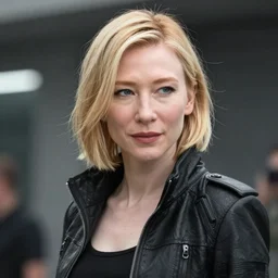cate blanchett as cyberpunk assasin 4k Quality