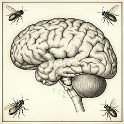 detailed map of brain, insect queen, detailed, cartography, calligraphy, fine art, detailed, descriptive, directions, pictographs, in the style of h. r. giger