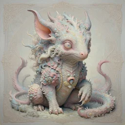 breathtaking delicate detailed concept art painting creature, by hsiao - ron cheng, bizarre compositions, exquisite detail, pastel colors, ornate background, 8 k