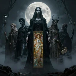 cult of the faceless slaves of the nameless night, intricate artwork by melissa houpert, josan gonzalez, artgerm, edmund leighton, alphonse mucha, greg rutkowski, majestic, cinematic, dramatic lighting, gothic moonlit fog, mysterious figure, octane render, unreal engine, trending on artstation 8 k