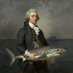 oil painting by john singleton copley of watson and the shark.