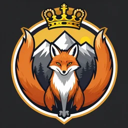 military logo that involves foxes, mountains, and crown