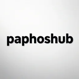 word paphoshub, logo, design, digital art