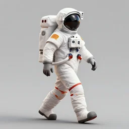 an astronaut that is on fire while walking