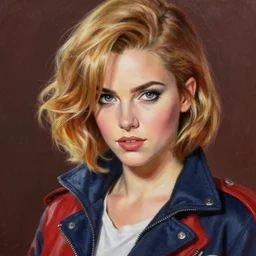 Ana de Armas as faye valentine from Cowboy Bebop, extremely detailed, photorealistic painting, portrait