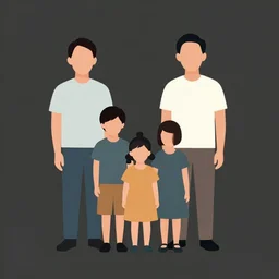 family, a simple vector based illustration, by ross tran, artgerm, surrealism