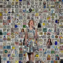 lia crucet singing in the stage