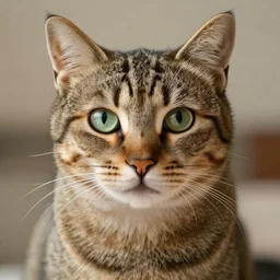 a cat in the style of gigachad