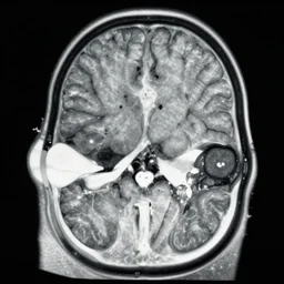 brain mri t 2 - weighted coronal section