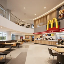 mcdonalds headquarters interior designed by gensler, fosters, photorealistic octane render 8 k, 2 8 mm