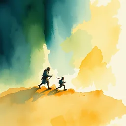 small centered on watercolor paper, paint brush strokes, abstract watercolor painting of first humans in india, cinematic light, national romanticism by hans dahl, by jesper ejsing, by anders zorn, by greg rutkowski, by greg manchess, by tyler edlin