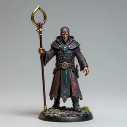 Realistic miniature of Necromancer Minion on a studio shot, movie shot, cinematic perspective, full hd, Vibrant colors