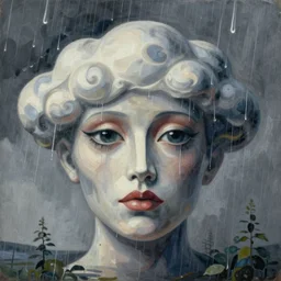 an extremely high quality hd surrealism painting of the soul of the rain by a much more skilled version of kandinskypicasso and salvia dali the fourth, 8k, clear shapes, defined edges, ultra realistic, super realistic,