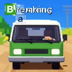 breaking bad winnebago driving minigame, nintendo 6 4 screenshot, low poly, aliased