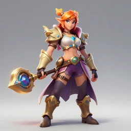 character sheet of Star Guardian Caitlyn from League of legends. bright colors, 3d render, trending on artstation, octane render
