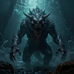 Scary sea monster, ominous photo, mystery, horror, by Guillermo del toro, trending on artstation, HDR, 8k, fantasy art