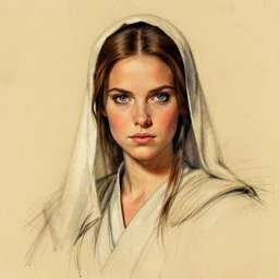 milt kahl sketch of princess padme from star wars episode 3